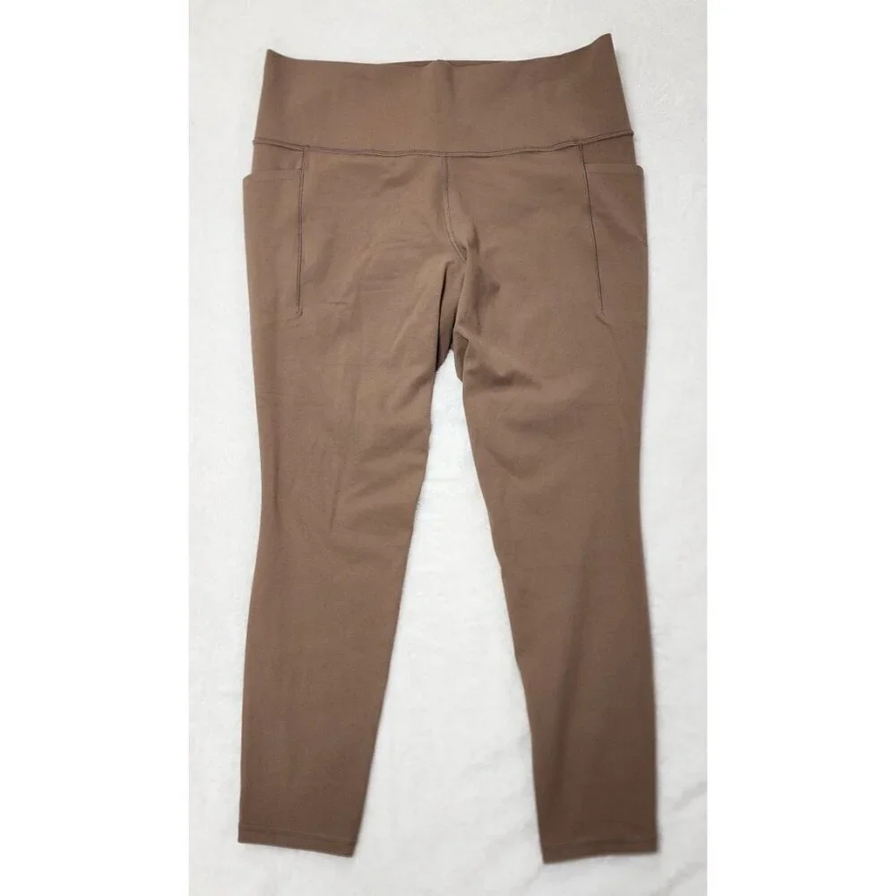 Athleta Salutation Stash Tight Light Brown XL Leggings